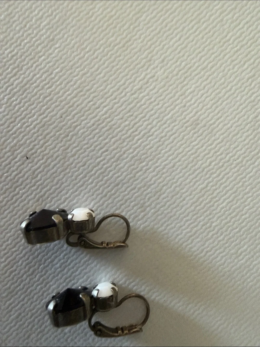 Sabika Black and White Drop Earrings